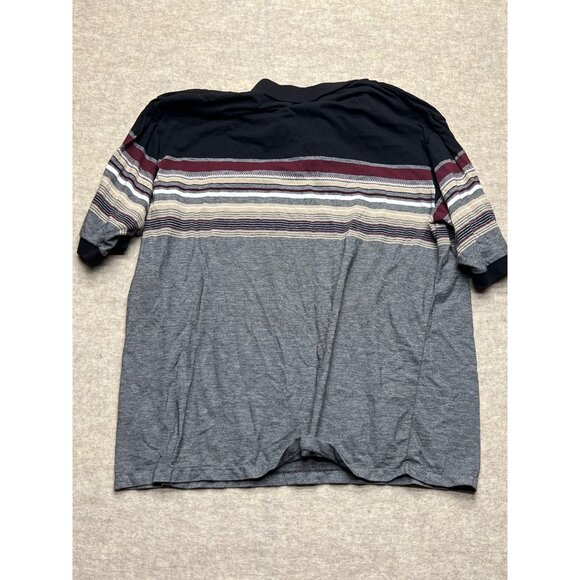 Vintage 90's Classics by Palmland Striped Short Sleeve Men's Polo Shirt 2XLT - Picture 7 of 9